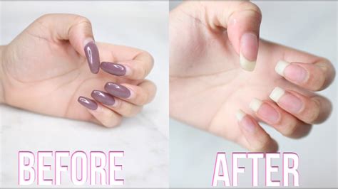 how to take off acrylic nails without acetone|how to remove false nails.